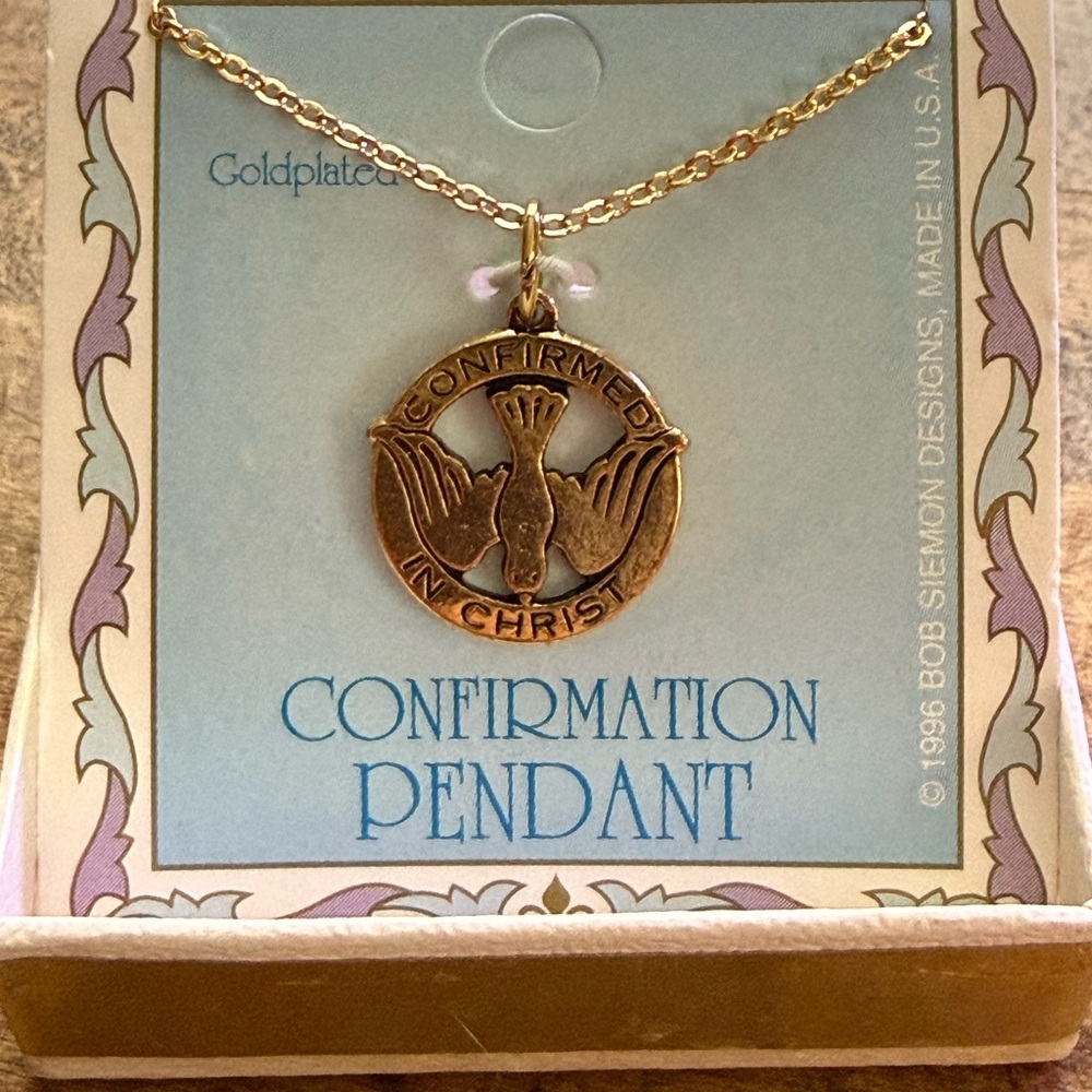 Goldplated Confirmation Pendant Necklace